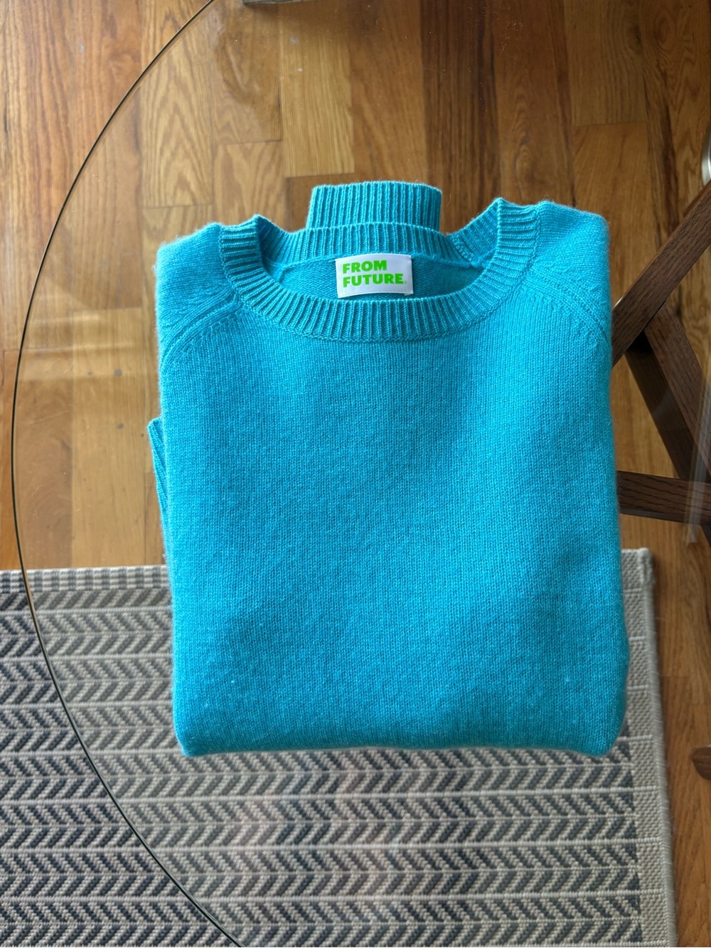 From Future Women's Turquoise Crewneck Sweater Size Small